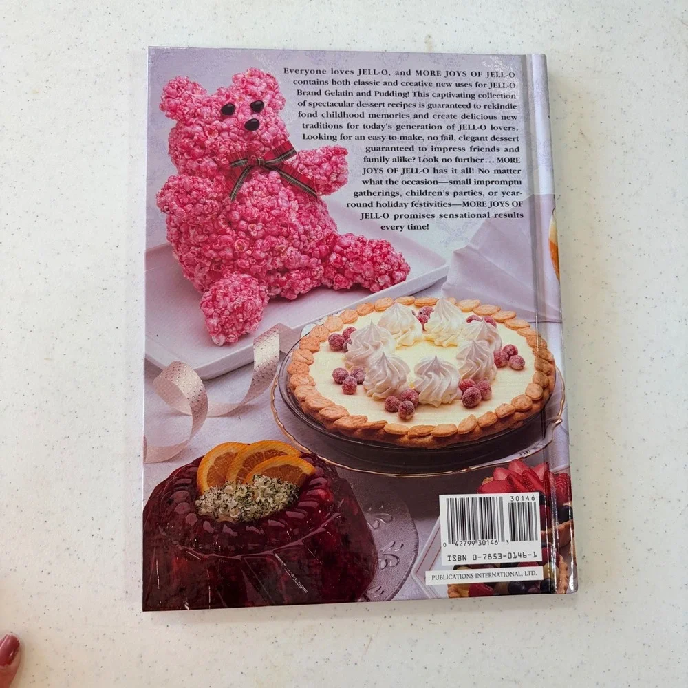 More Joys of Jell-O Brand Hardcover Cookbook 1993 Vintage Dessert Recipes 96 PGs